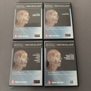ANATOMY & PHYSIOLOGY REVEALED Set of 4 DVDs Interactive Cadaver Dissection